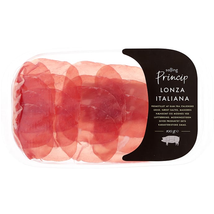 Saltet og tørret italiensk Lonza i skiver