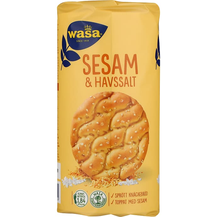 Hvedeknækbrød m. sesam og havsalt
