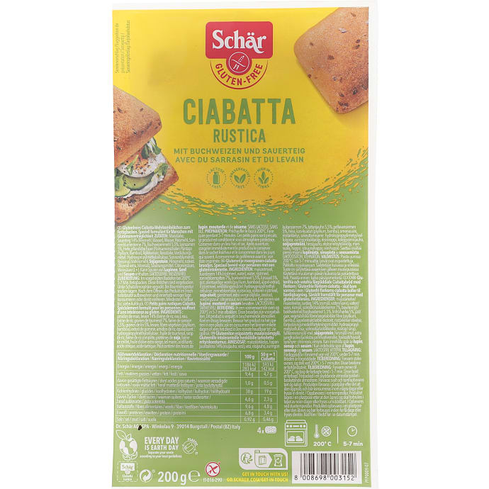 Schär Ciabatta Rustica 200 g