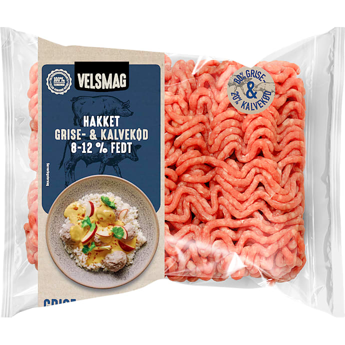 Velsmag Hakket Gris og Kalv 8-12%