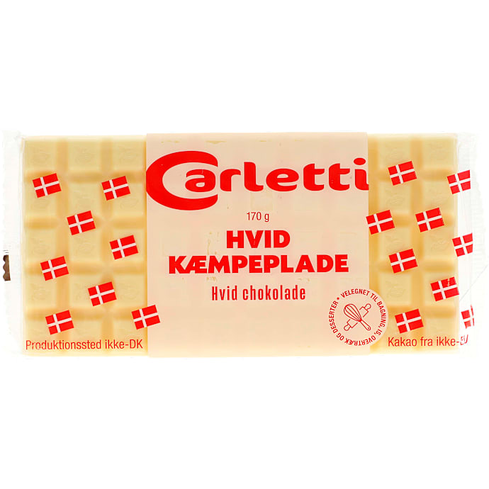 Carletti Kæmpeplade Hvid 170 g