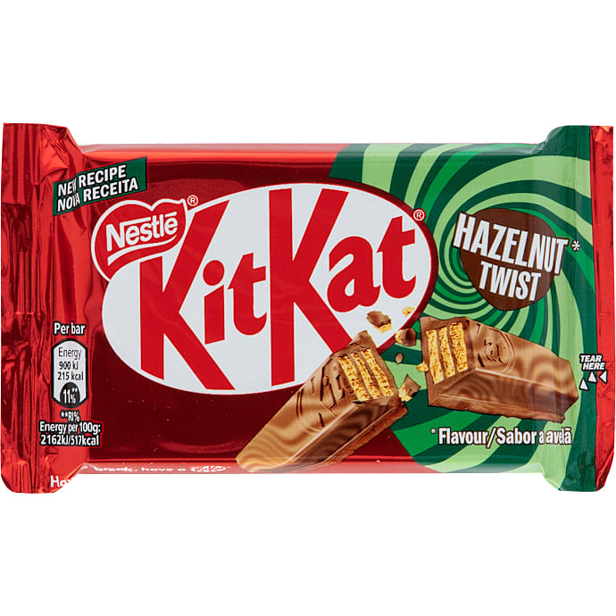 Chokoladebar m. vaffel, mælkechokolade og hasselnød
