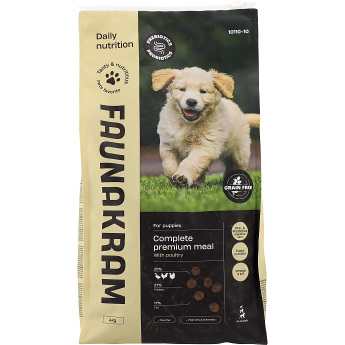 Faunakram Tørfoder Fjerkræ Kornfri Hvalp