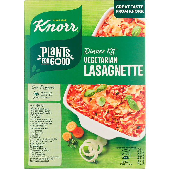 Plantebaseret Lasagnette Dinner kit til 23 fra Bilkatogo |  