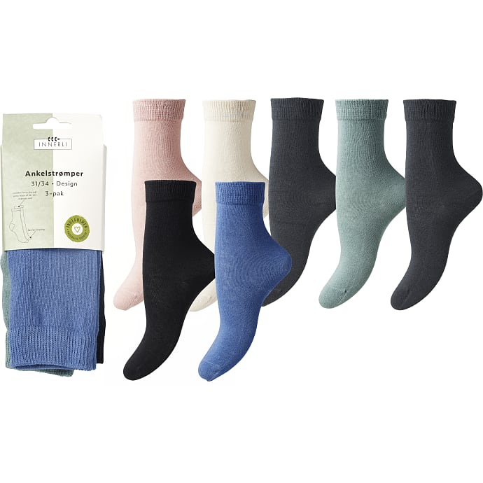 Andre mærker Ankelstrømper str. 31/34 3-pak