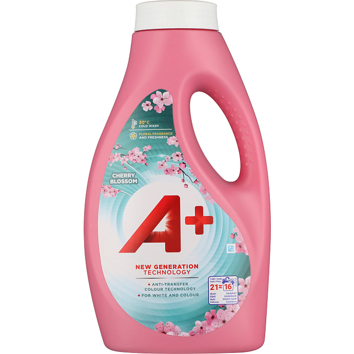 A+ Flydende Vaskemiddel Hvid og Kulørtvask 16 stk