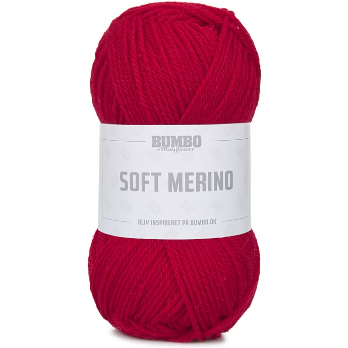 Bumbo Soft Merino garn - rød