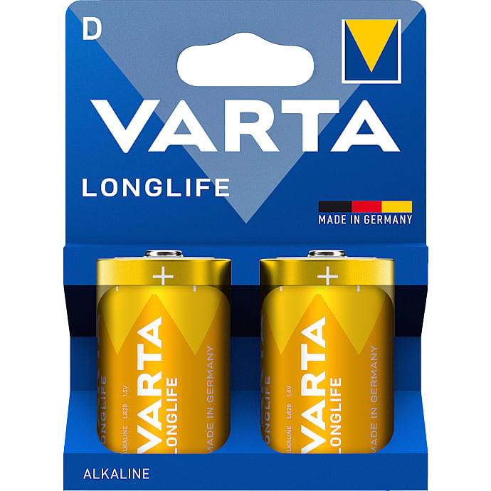 Varta Longlife D batterier 2-pak