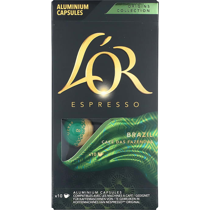 L'OR Brazil Kaffekapsler 10 stk
