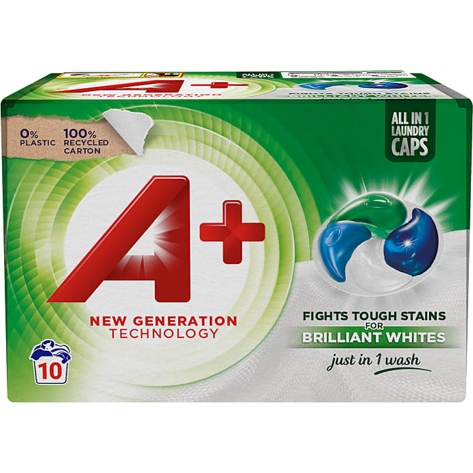 A+ Vaskekapsler Hvid Vask 10 stk