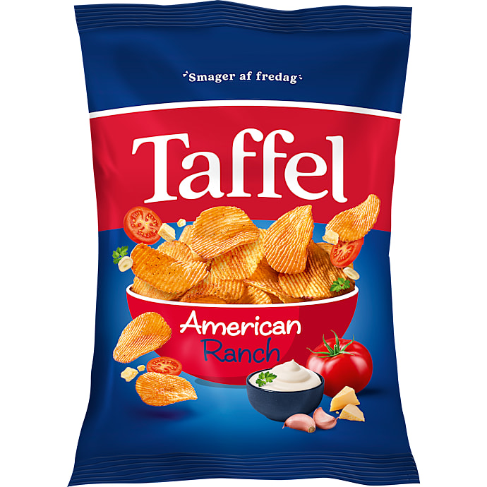 Chips m. ost, løg, tomat, hvidløg og sour cream