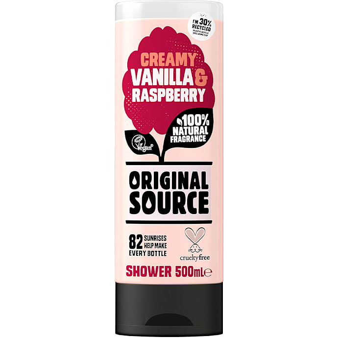 Original Source Shower Gel Vanilje & Hindbær