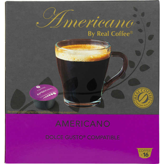 Real Coffee Americano kaffekapsler 16 stk