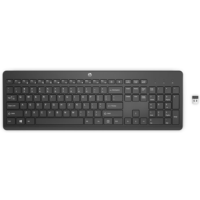 HP 230 Trådløs Tastatur Sort