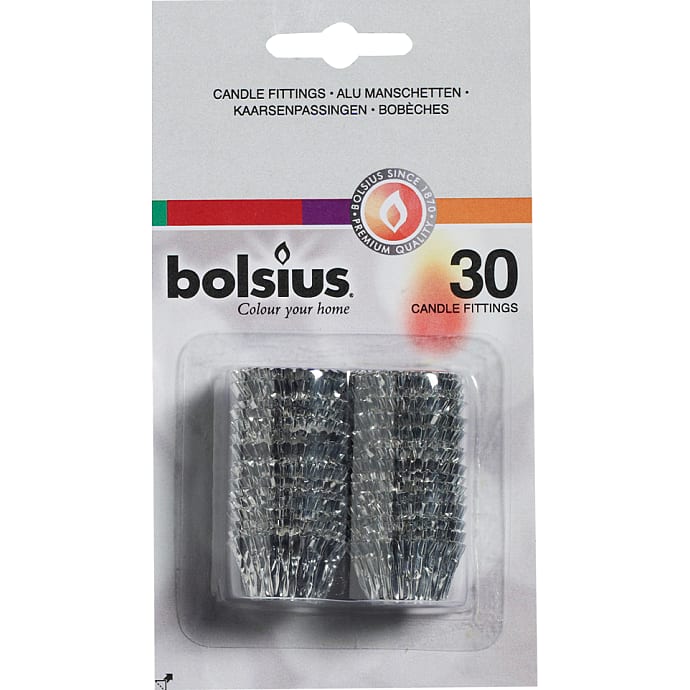 Bolsius Lysmanchetter sølvfarvet