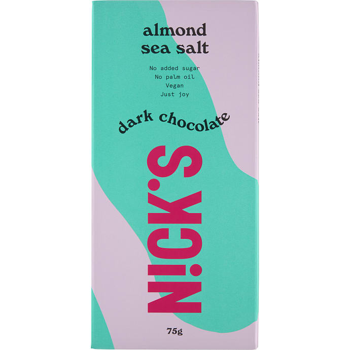 Mørk chokolade m. mandler og havsalt