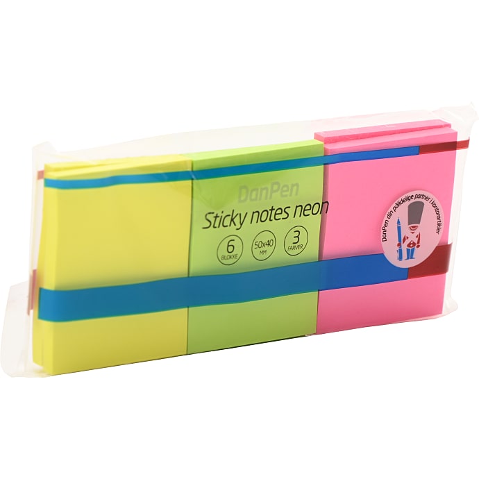 Danpen Sticky notes neon 4-pak