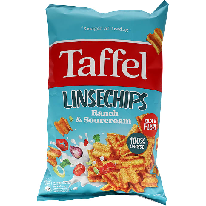 Linsechips m. ranch og sour cream vegansk