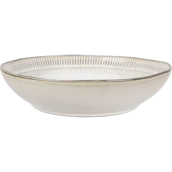 Olga dyb tallerken - gråt stentøj - Ø: 20 cm