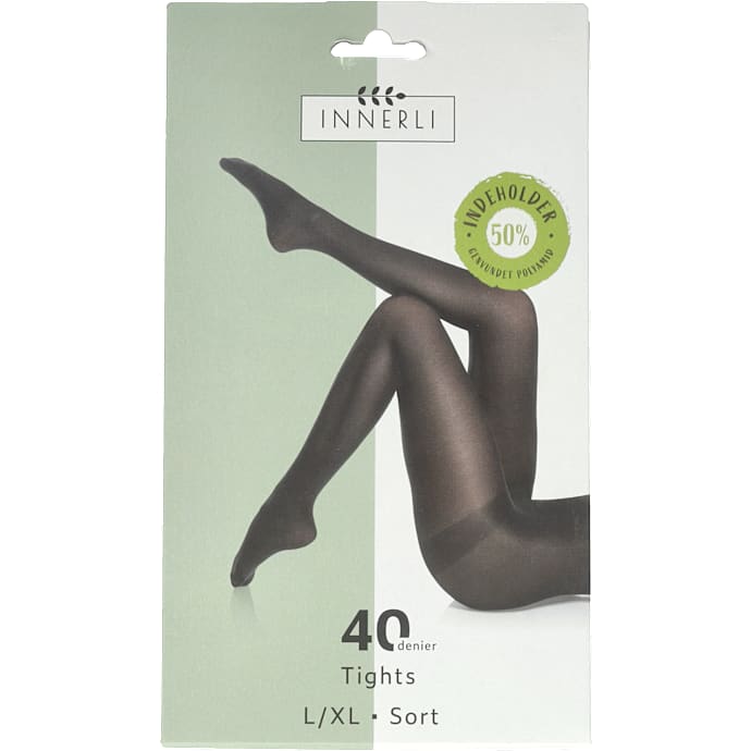 Strømpebukser str. L/XL - sort – produktbillede