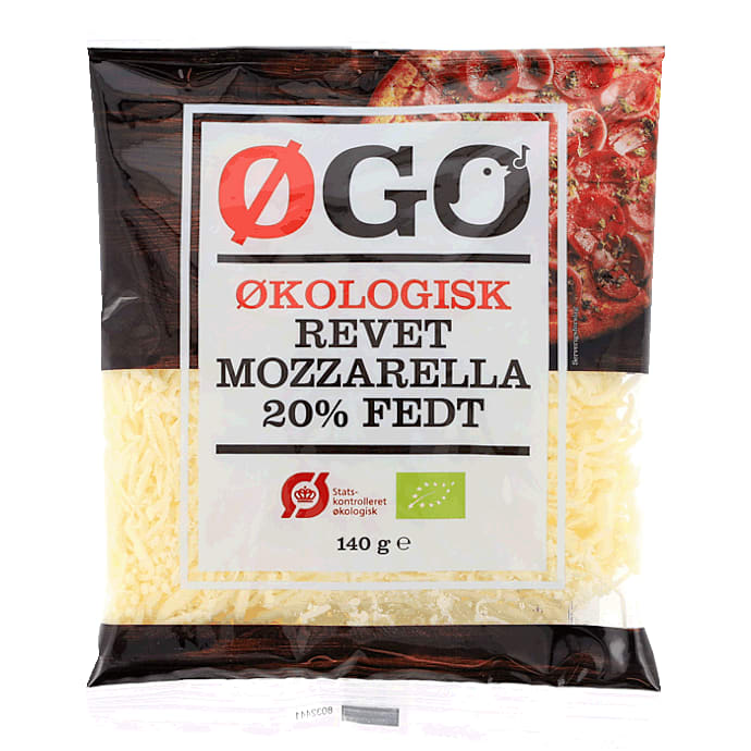 Revet mozzarella 20% fedt øko – produktbillede