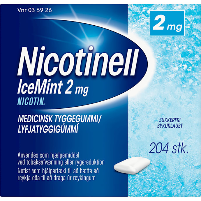 Nikotintyggegummi Icemint sukkerfri