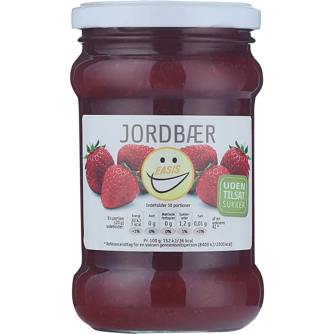 Jordbærmarmelade u. tilsat sukker