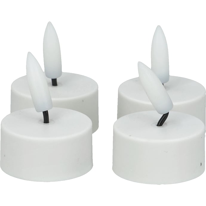 Fyrfadslys LED 4-pak - hvid – produktbillede