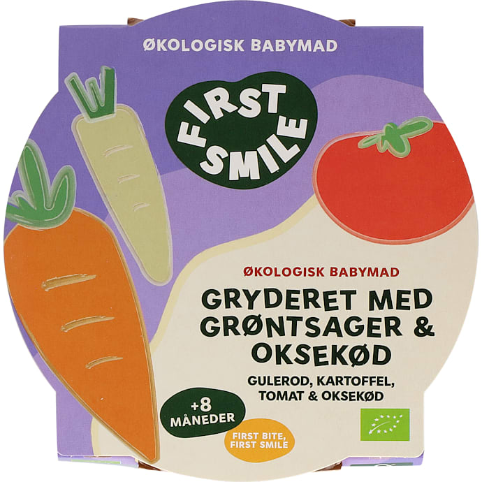 Mos m. oksekød, gulerod, kartoffel og tomat øko