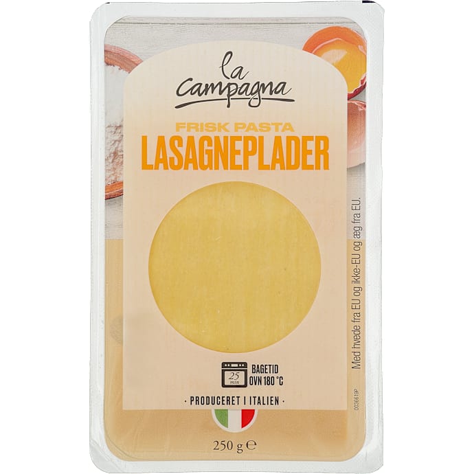 Friske lasagneplader