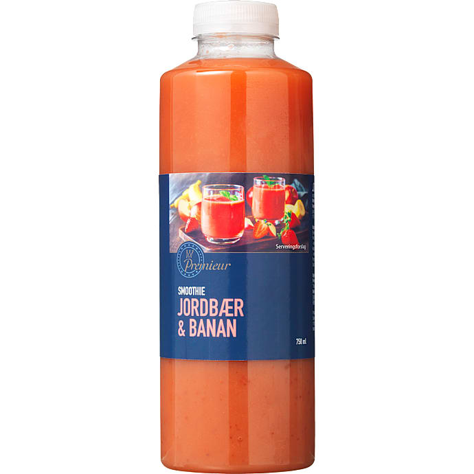 Smoothie m. jordbær og banan