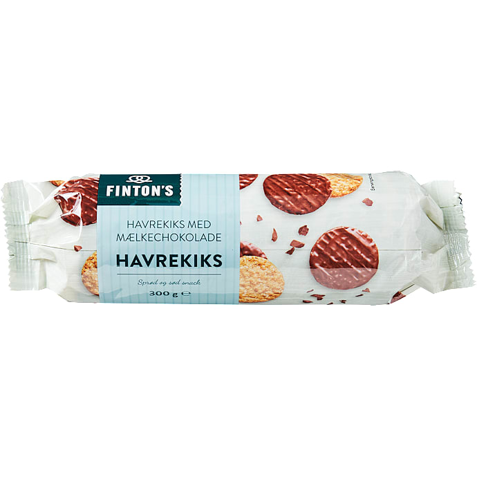 Havrekiks m. mælkechokolade