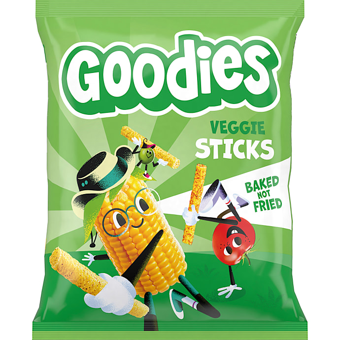Majs-, ærte-, ris- og tomatsnacks – produktbillede