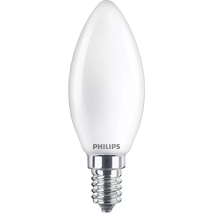 Philips 2-pak LED kertepærer 40W - varmt hvidt lys – produktbillede