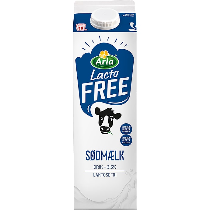 Sødmælk 3,5% fedt laktosefri – produktbillede