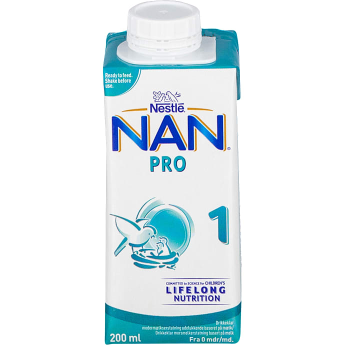 Nan 1 Pro drikkeklar modermælkserstatning fra 0 mdr.