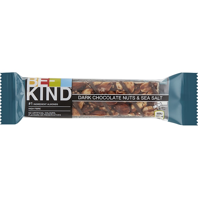 Nøddebar m. mørk chokolade nødder og havsalt – produktbillede