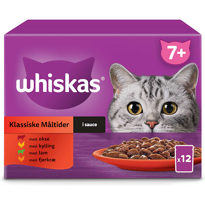 Vådfoder i sovs m. okse, kylling, lam og fjerkræ senior – produktbillede