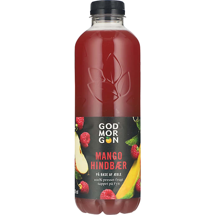 Æblejuice m. mango og hindbær delvis fra koncentrat