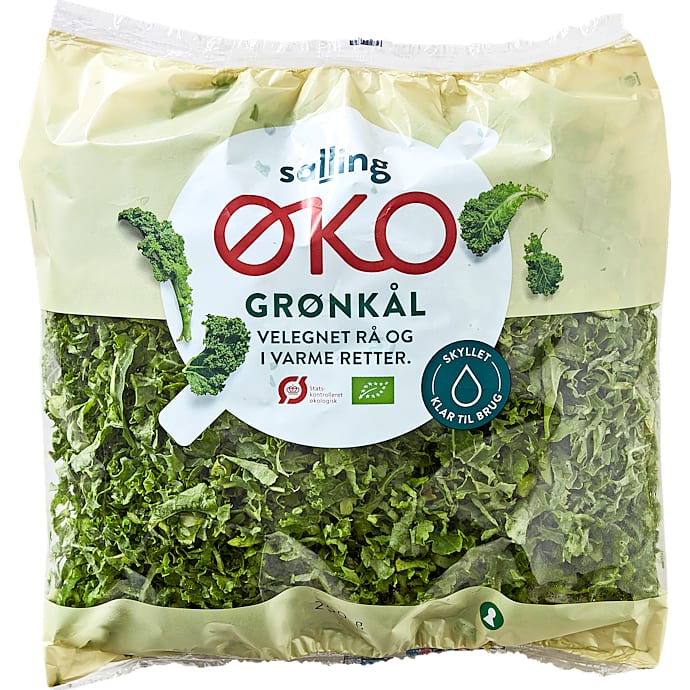 Snittet og skyllet grønkål øko