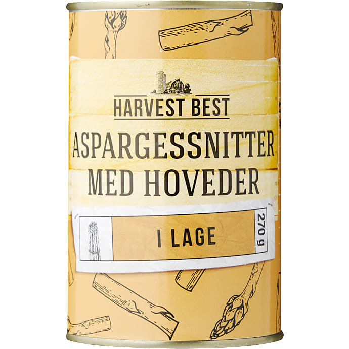 Hvide aspargessnitter m. hoved