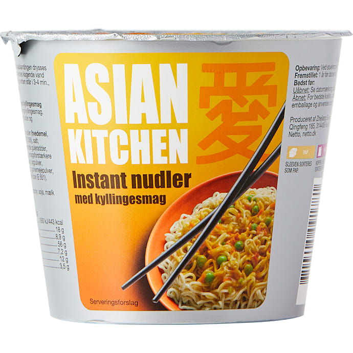 Instant kopnudler m. kyllingesmag