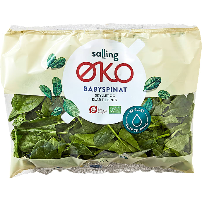 Skyllet babyspinat øko – produktbillede