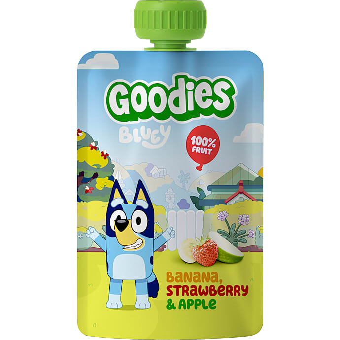 Bluey frugtmos m. banan, jordbær og æble