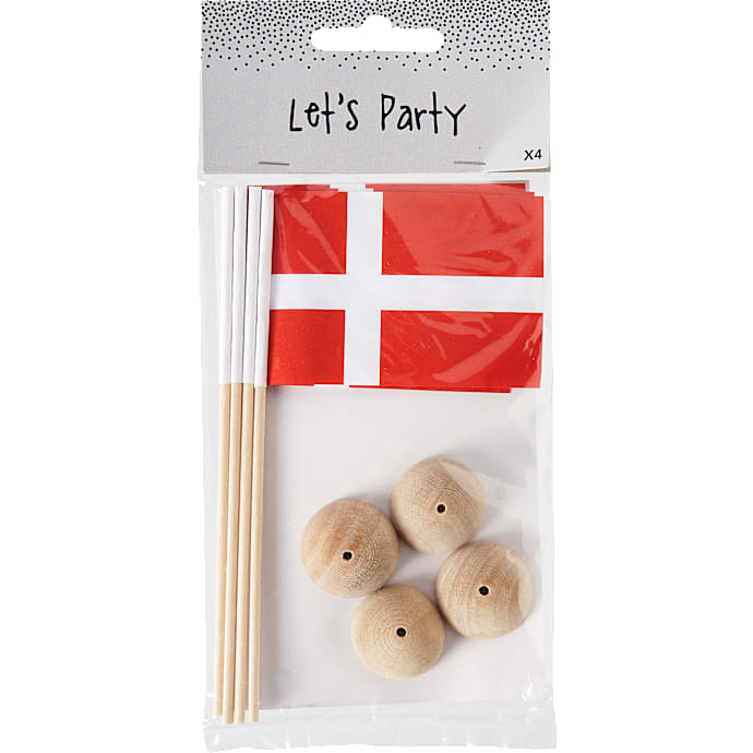 Bordflag på træpind
