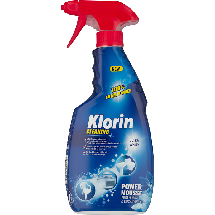 Rengøringsspray m. blegemiddel