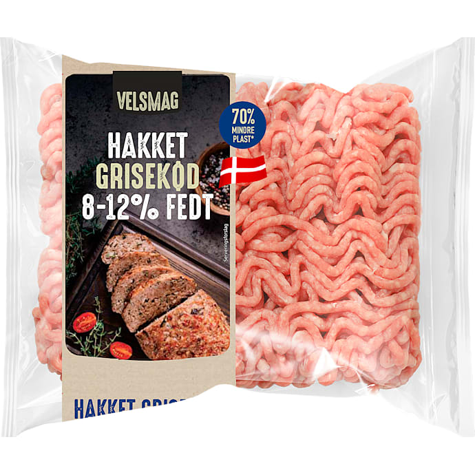Hakket grisekød 8-12% fedt