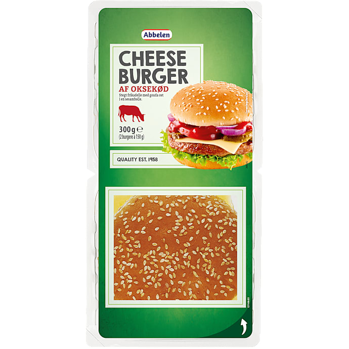 Cheeseburger – produktbillede