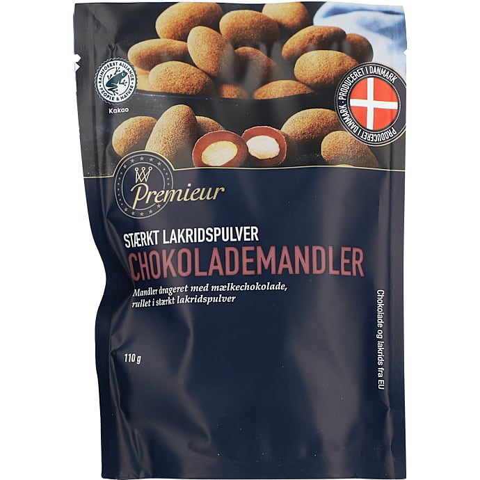 Chokolademandler m. lakridspulver – produktbillede