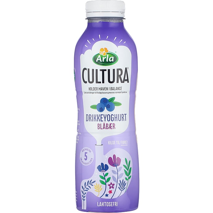 Drikkeyoghurt m. blåbær 1.0 % fedt laktosefri – produktbillede